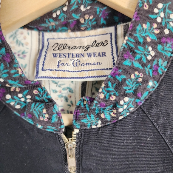 Vintage Wrangler Western‎ Wear Floral Zip Front Tank Vest - Picture 4 of 6